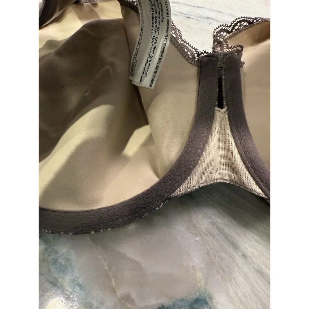 SOMA 40D Enticing Lift Balconette Unlined Bra Taupe Gray Lace‎ EXCELLENT Cond - Picture 6 of 14